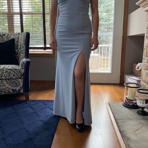 NWT Betsy & Adam powdery blue prom formal dress
